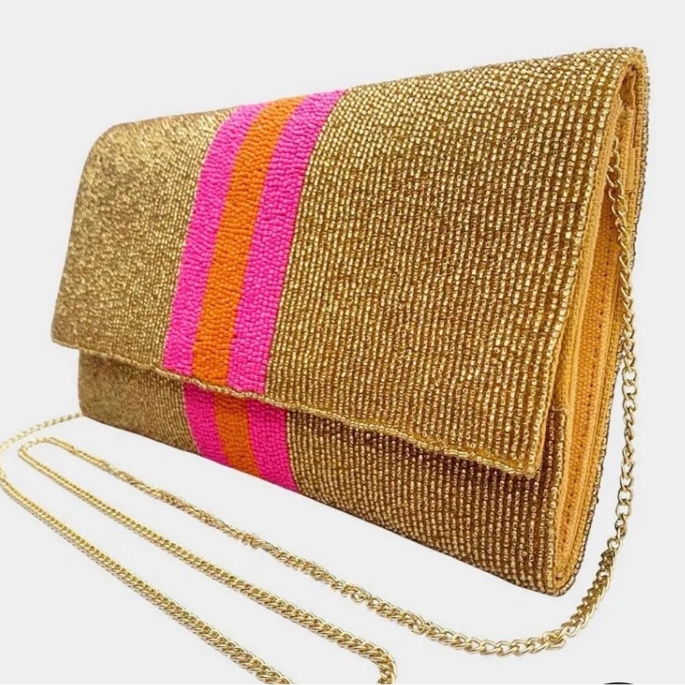 Beaded crossbody/clutch